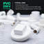 Bouchon de nettoyage en PVC blanc 6 pouces, bouchon d'extrémité en filetage de tuyau mâle (MPT) pour les systèmes de drainage, d'évacuation et d'évacuation (paquet de 10)
