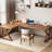 Light-walnut L-Shaped Solid Wood desk-1386428545-1386428550