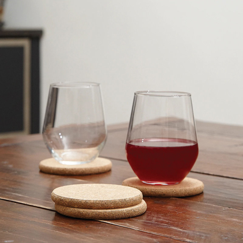 Cork Round 4 Piece Coaster Set