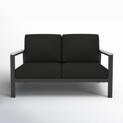 Townsend 55" Wide Outdoor Loveseat with Sunbrella Cushions