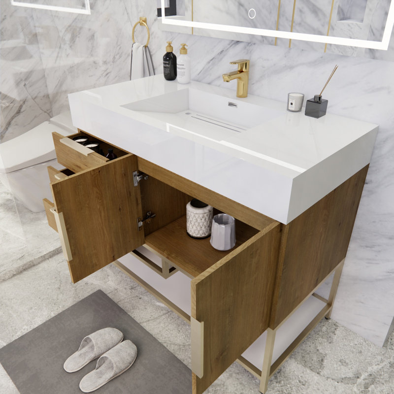 Ensemble de meuble-lavabo simple 42 po Glasgow, Chêne