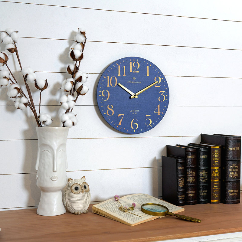 Ardale Wicker / Rattan Wall Clock, Blue