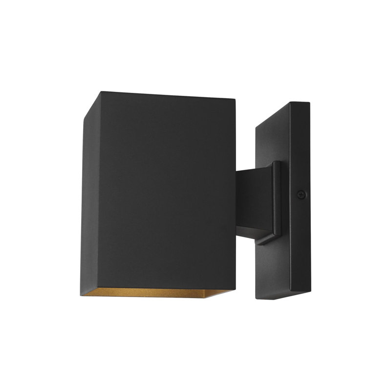 Pohl 1 - Light Outdoor Armed Sconce, Black, 7" H x 5" W x 7.75" D, No