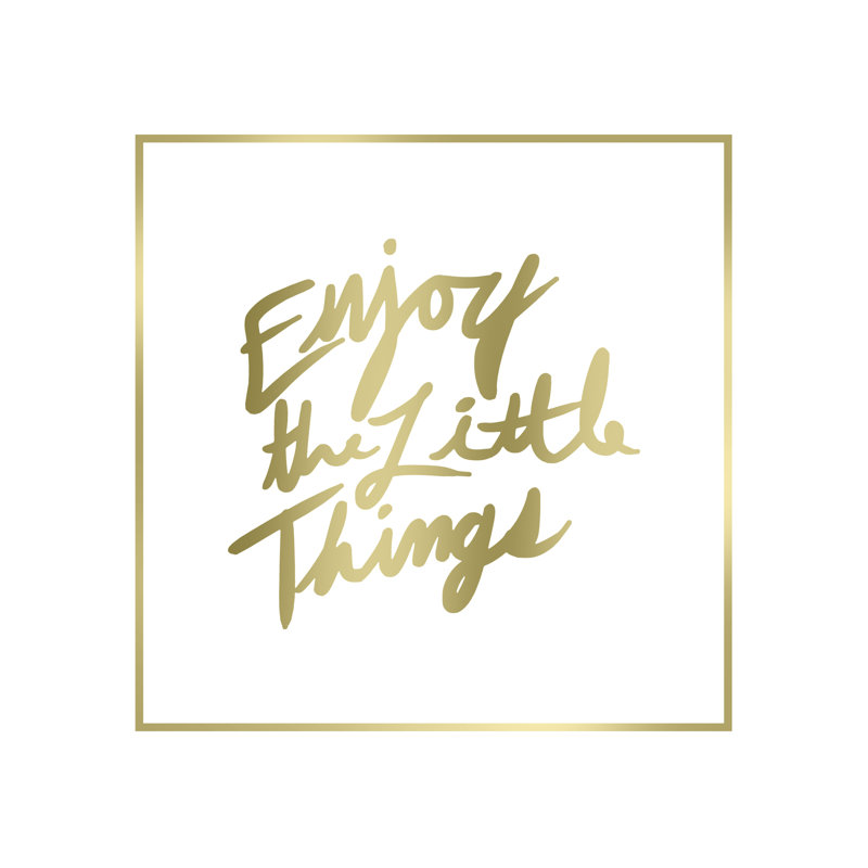 Enjoy The Little Things Border - Wrapped Canvas Print, 66.04 cm H x 66.04 cm W x 1.91 cm D
