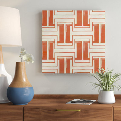 " Retro Blockprint V " Acrylic