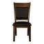 Chaises rustiques brunes, siège rembourré, pour chaises de salle à manger transitionnelles en bois de 2, finition, dossier, 21 po x 38,5 po