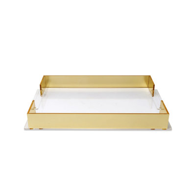 Acrylic Rect. Tray with Sides, 17.75"L x 11.75"W
