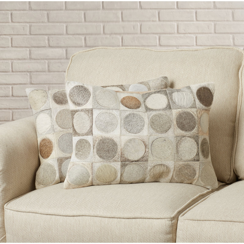 Brigitte Geometric Feather Reversible Throw Pillow