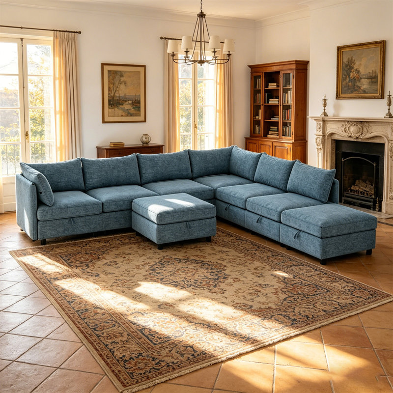 Canapé modulaire modulaire, siège convertible avec rangement, canapé-lit modulaire, combinaisons modulaires flexibles en tissu pour le salon