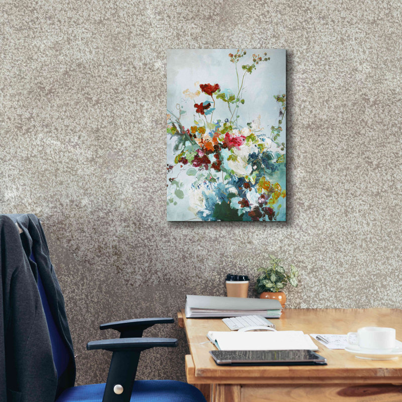 Abstrait floral 1 par Design Fabrikken - peinture sur toile tendue