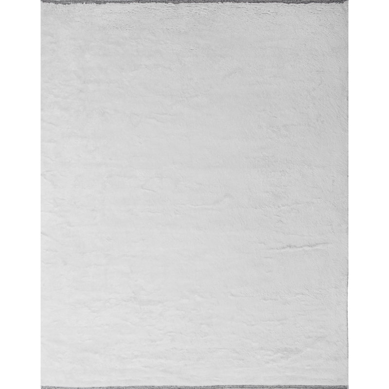 Tapis ivoire noué à la main de haute qualité, Rectangle 9 pi x 12 pi