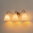 Elegant 3-Light Tapered Glass Vanity Light
