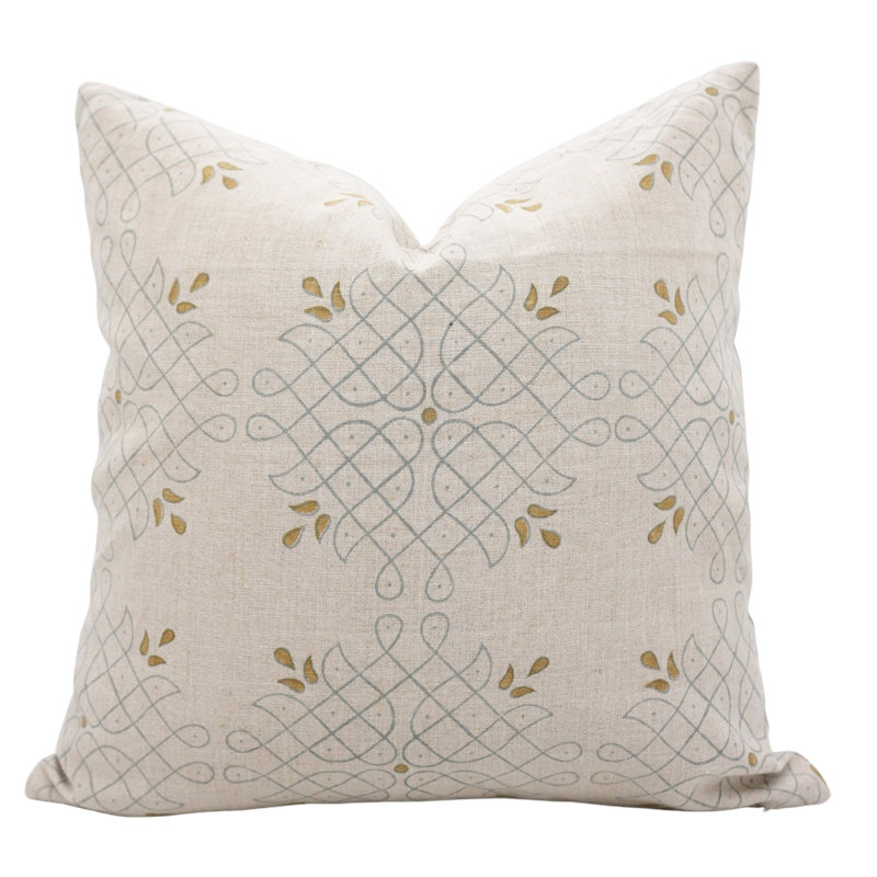 Coussins décoratifs à motif de blocs de chambre à coucher et de canapé de style campagnard à motif de bloc Fab Fabine 12 x 20 po - Alpana