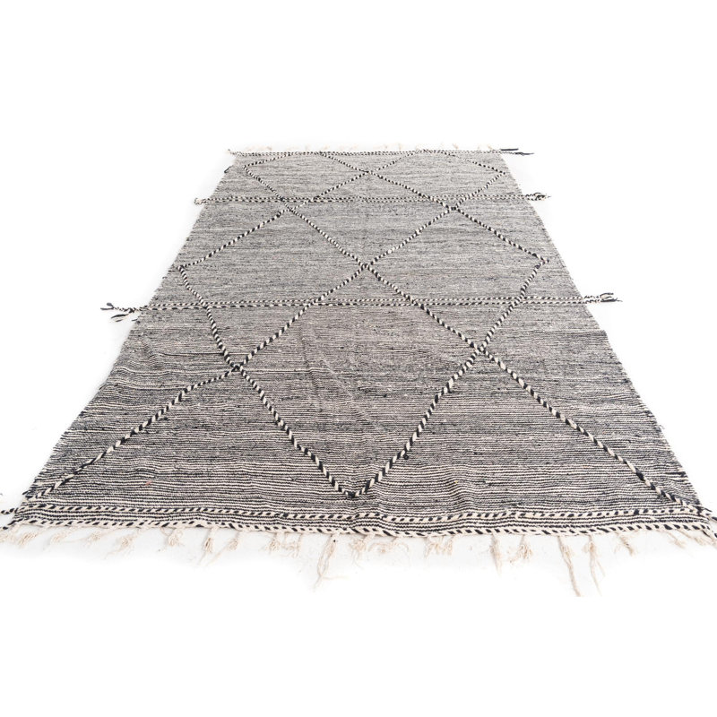 Tapis noir et blanc Orpheus