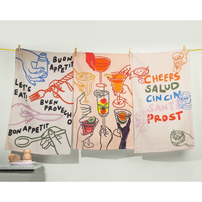 Cheers & Cocktails Kitchen Towel Set