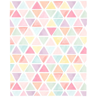 NoJo Watercolor Rainbow Karnes Mosaic  Super Soft Fitted Crib Sheet