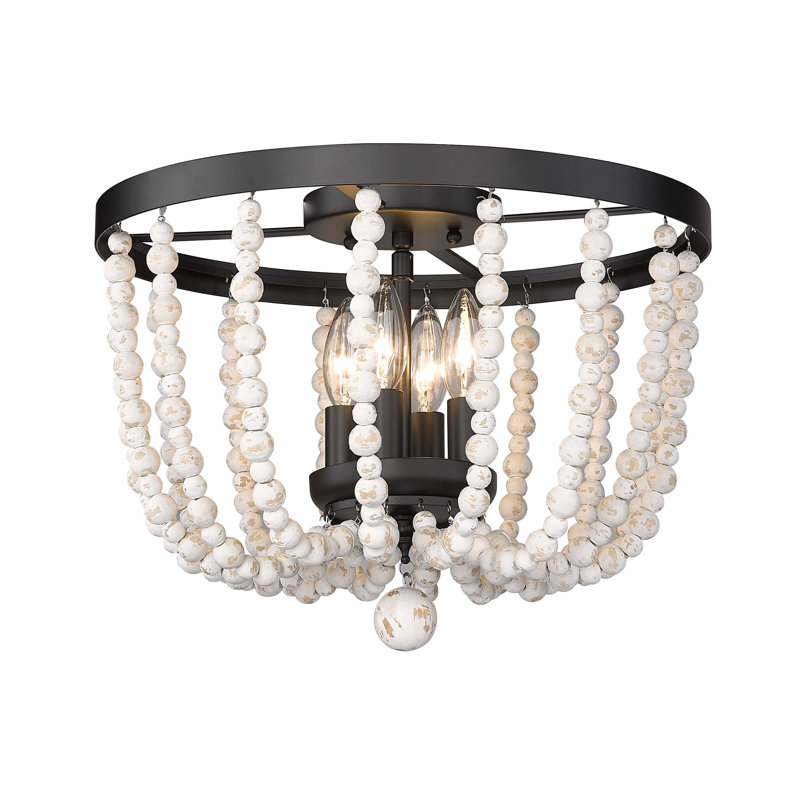 Candelo Wood Flush Mount