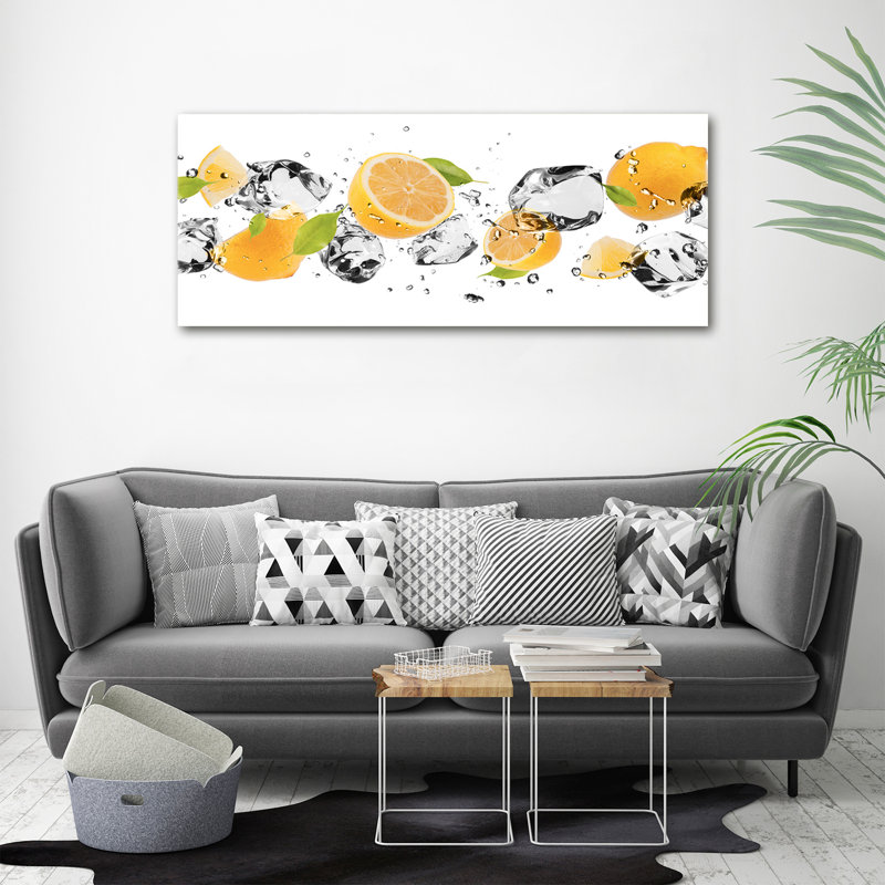 Lemon And Water - Print, 50cm H x 125cm W, Canvas
