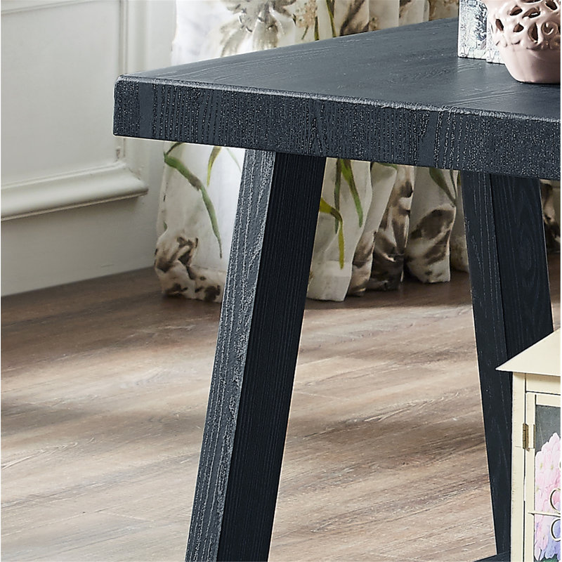 Angeleca End Table with Storage, Black
