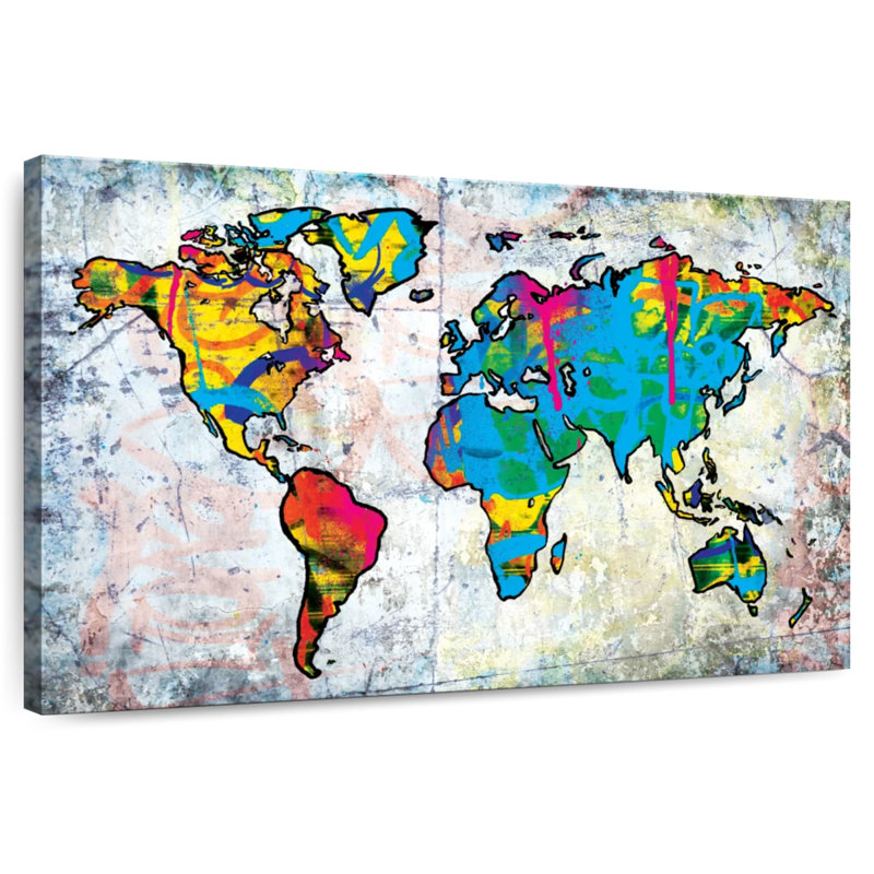 Carte du monde urbain Aliaz, H 30 po x l 45 po