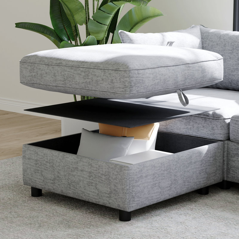 Causeuse, canapé-lit de style Mid-Century moderne avec rangement pour petits espaces, salon, chambre à coucher