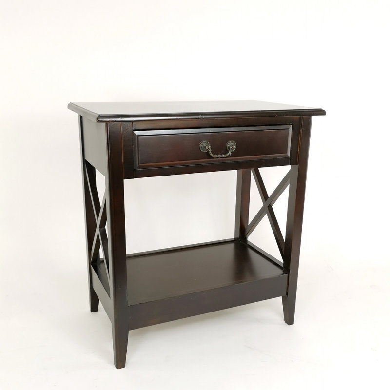 Trost 23.5'' W Solid Wood Nightstand, Espresso