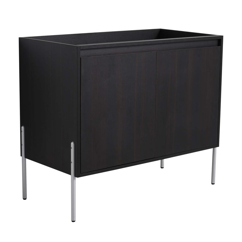 Armoire de rangement autoportante avec portes à fermeture douce