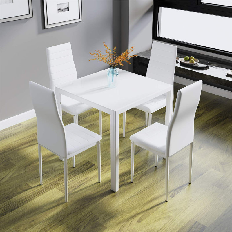 Otisco 4 - Person Dining Set, White