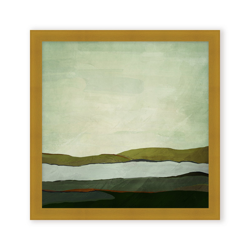 Sunset Mirage by ChiCi Decor, 16" H x 16" W x 1.125" D, Framed Print, Gold