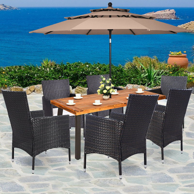 Torney 6 - Person Patio Dining Set with Rectangular Table