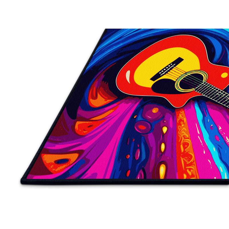 Rainbow Reverberation Rug, Round 6'