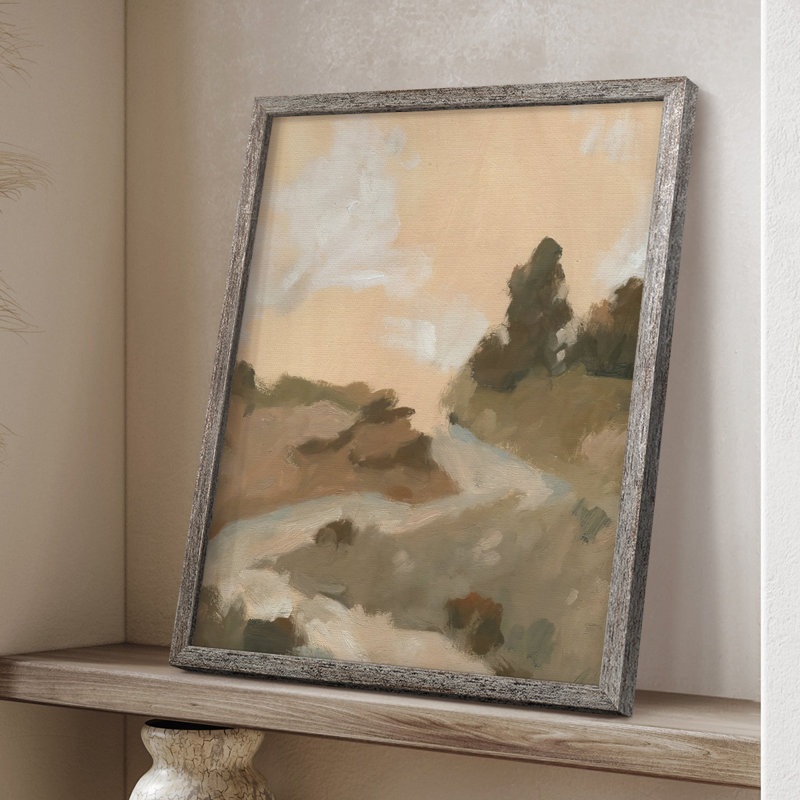 Hillside Walking Path I Framed Print - Solid Wood, 30" H x 24" W