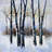 Frosted trees - 32"x32" art on canvas