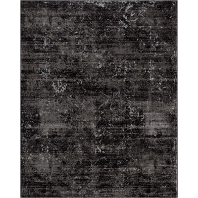  Vintage Oriental Black Area Rug