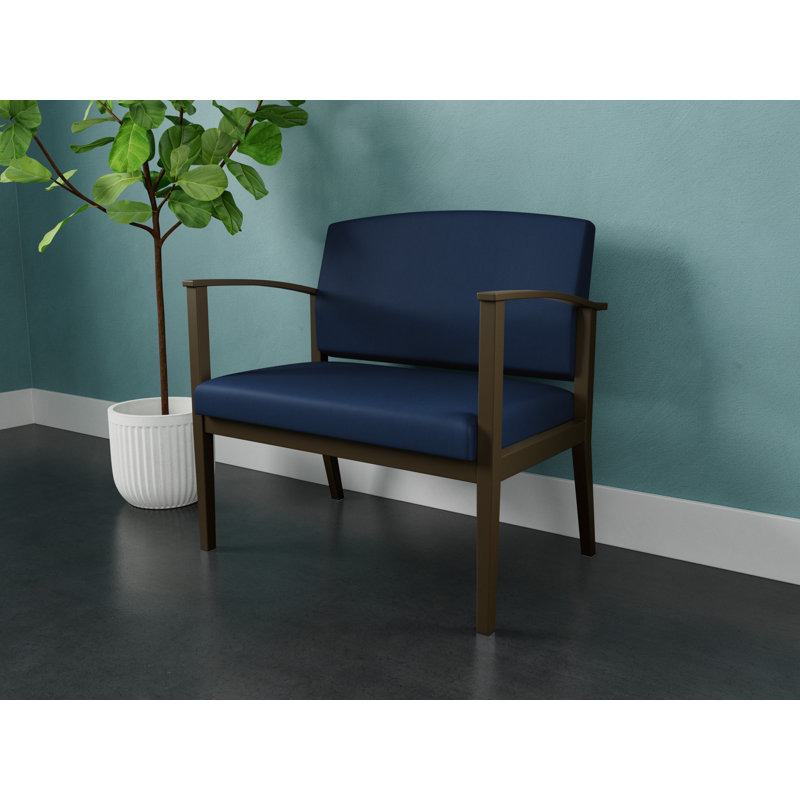 Chaise en acier Amherst, Vinyle bleu Patriot Plus Imperial, Bronze