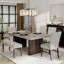 Mitton Modern 6-piece Dining Set, 3d Faux Concrete Table With 4 Chairs And Bench