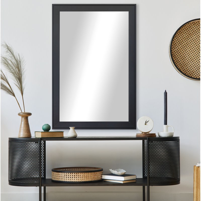 Miroir biseauté Arlinna, 45,5 po x 39,5 po, Noir