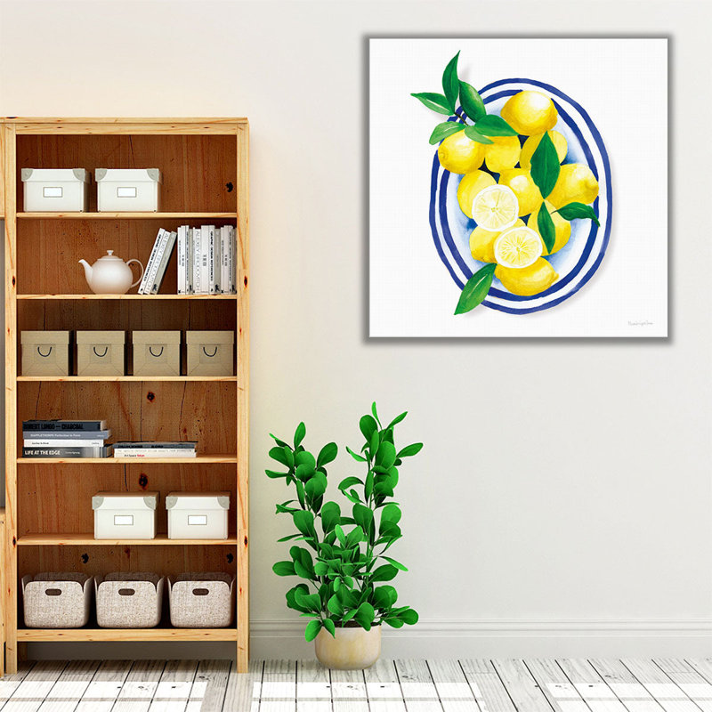 Citrons espagnol I - reproduction d'art sur toile, H 20 po x l 20 po