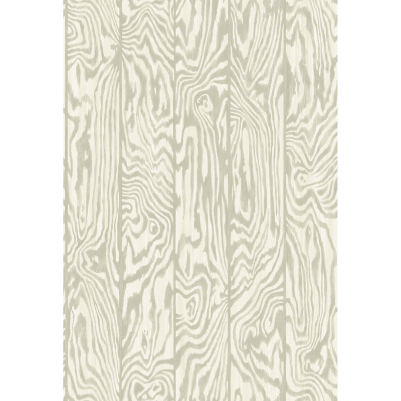 Curio Zebrawood Animal Print Wallpaper Roll, Stone/White
