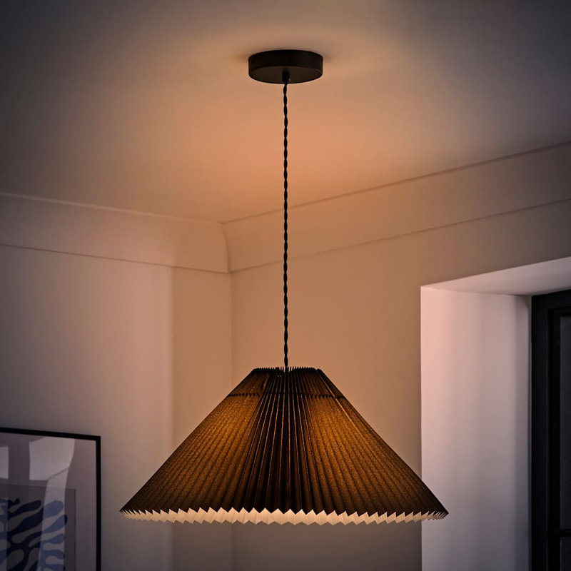 Kameron 1 - Light Painted Shaded Pendant, No, Black