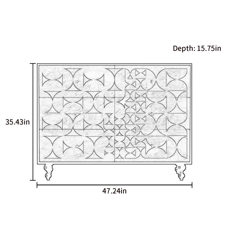 Commode d'appoint 6 tiroirs