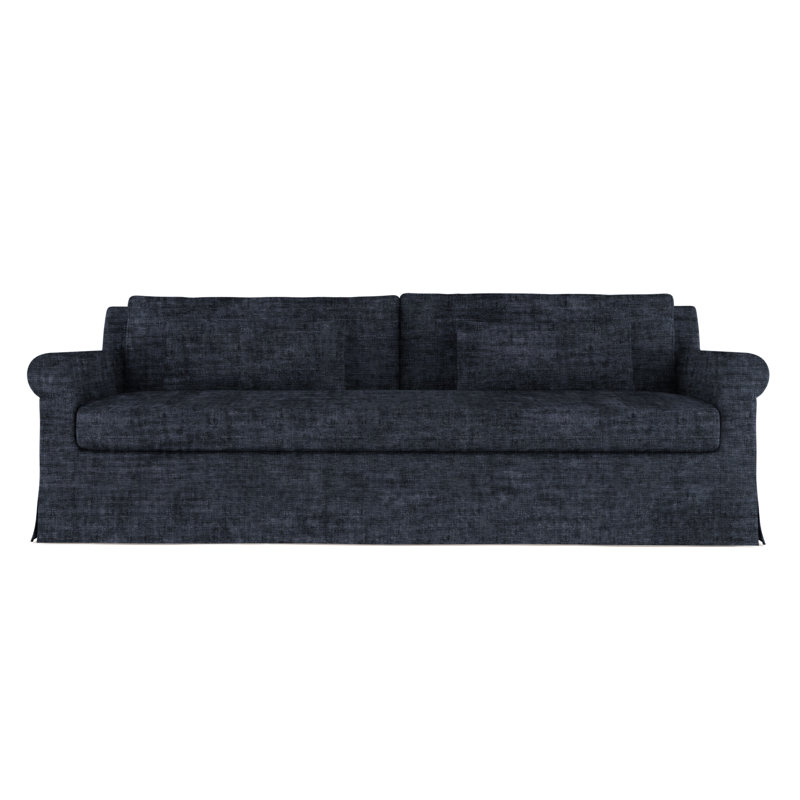Sofa, Velvet Silver Streak, 34" H x 96" W x 38" D