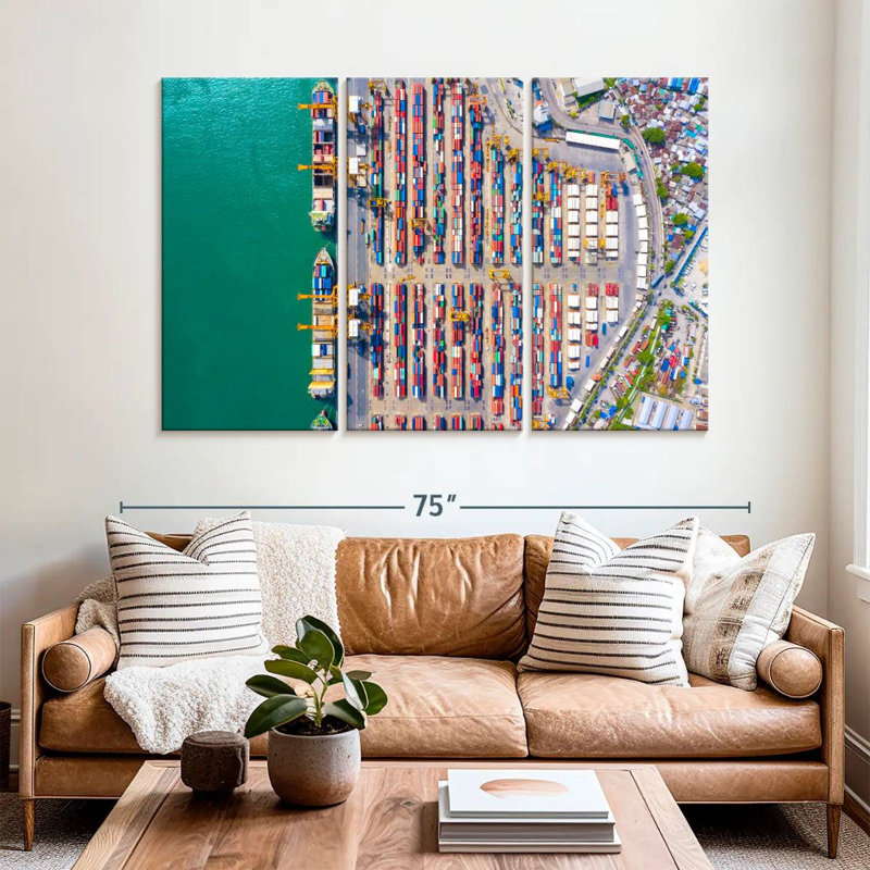 Mehar Container Port, 42" H x 65" W