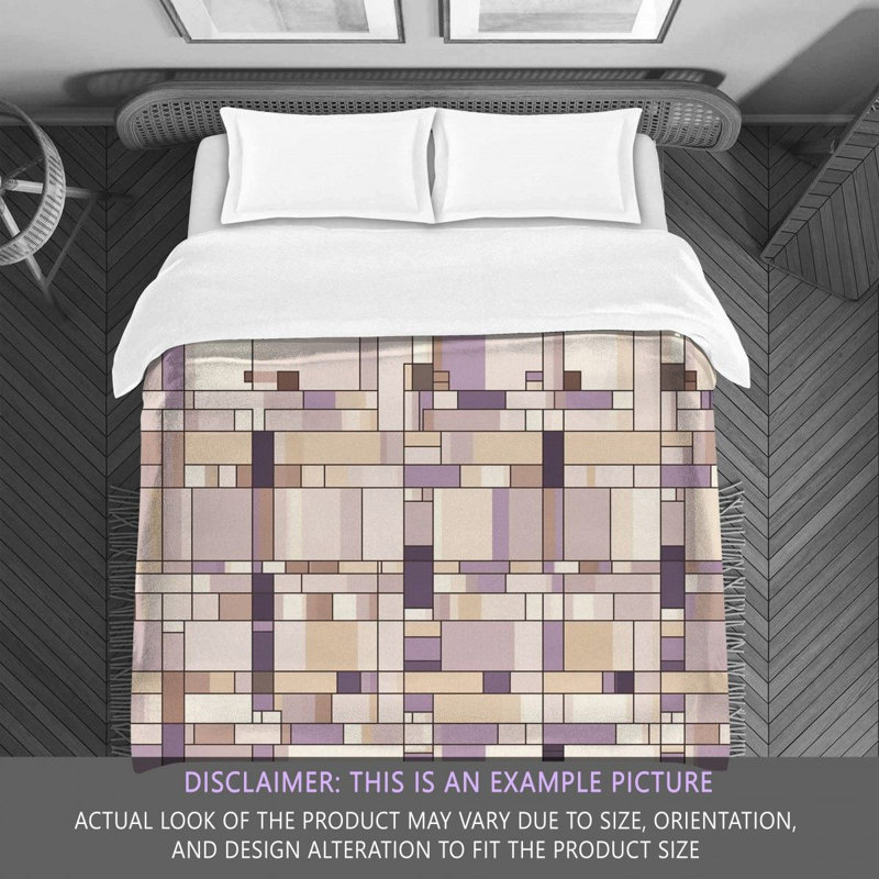 Seriguela Mondrian Geometric Geometric Shapes Comforter, Twin Extra Long