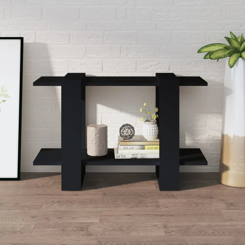 Gerilyn 51cm H Etagere Bookcase, Black, 51cm H x 80cm W x 30cm D