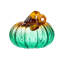 Citrouille en verre turquoise 5,75 po