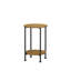 Ensemble de 3 tables basses et tables de bout pour le salon, ensemble de 3 tables basses et tables de bout rondes avec grand rangement, mobilier de maison de campagne moderne pour appartement (brun rustique)