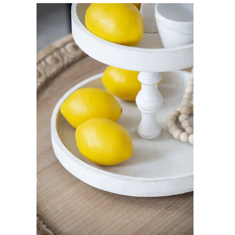 Lula Wooden Two-Tiered Serving Tray