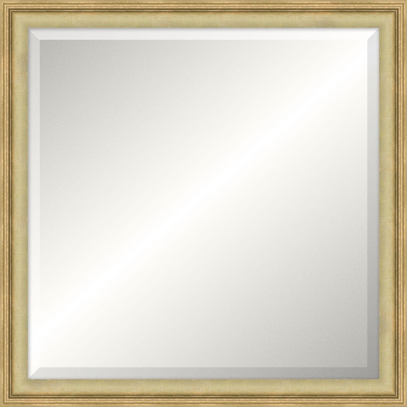 Chamblee Solid Wood Beveled Mirror, 25.25" x 25.25", Square