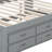 Bookcase Full Size Bed with Trundle, Drawers and USB Plugs-93328680